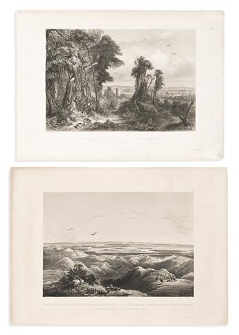 (AMERICAN SCENERY.) Karl Bodmer. Group of five aquatint and engraved plates from Prince Maximilian zu Wied-Neuwied's                             